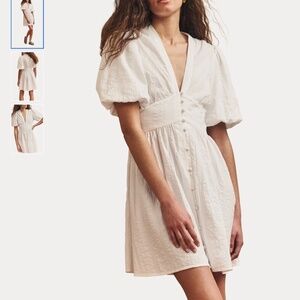 Nobody's Child Starlight Puff Sleeve Organic Cotton Minidress, size 6